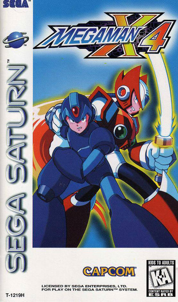 Mega Man X4 box art for Sega Saturn
